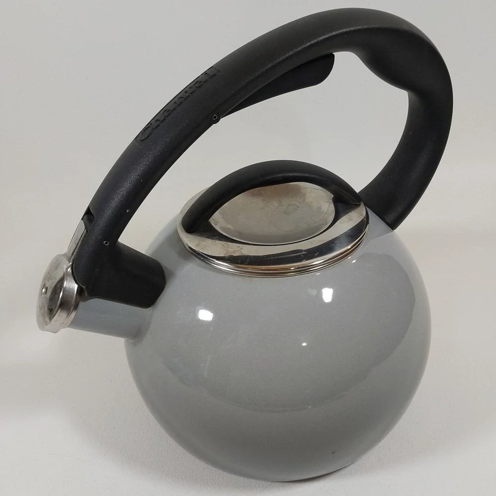 Chantal‎ Classic Stovetop Tea Kettle Gray Ombre Illusion Whistling Pre-owned